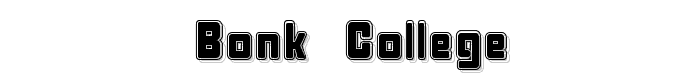 Bonk College font
